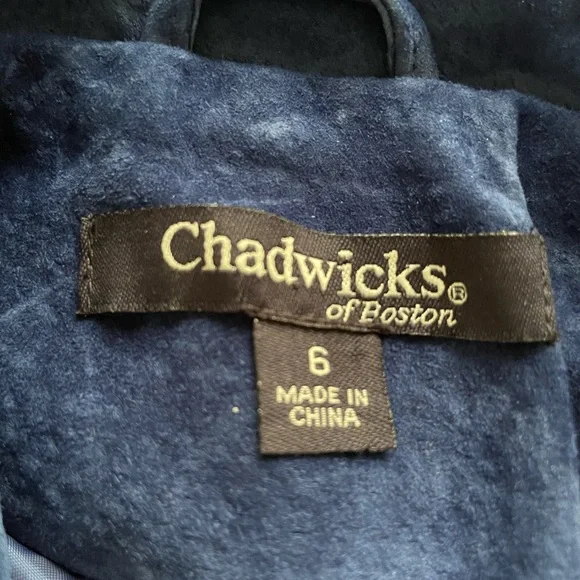 Chadwicks Blue Suede Blazer- Sz 6 - Picture 5 of 8